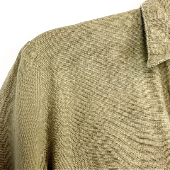 Green Long Sleeve Cotton Button Up - Picture 7 of 10